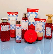 8 Pc GINGHAM ALL AMERICAN Bath & Body Works Mist Shimmer Wash Cream Butter Soap