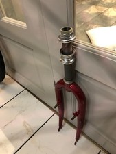 Red Bergundy 26” Mtb Mountain Bike forks 1” 1/8 Threadless with V Brake Pivots