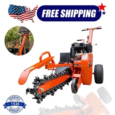 420CC 15HP Gas Trencher Electric Start 24''x4'' Ditch Digger Free Shipping NEW