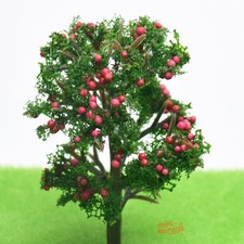 Miniaturas a escala HO/OO 3 piezas árboles frutales temporada plantas de granja jardín paisaje modelo