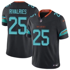 Men's Dolphins Pitch Blue 2025 Rivalries Stitched Jersey