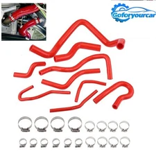 Red Silicone Radiator Hose Kit For Honda Civic 1.6L SOHC D15 D16 EG EK 1992-2000