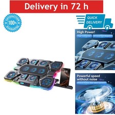 ICE COOREL Gaming Laptop Cooling Pad 11 Fans RGB Stand 17 in