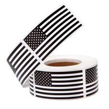 Black American Flag Sticker for Decals Roll Waterproof, USA Flag...