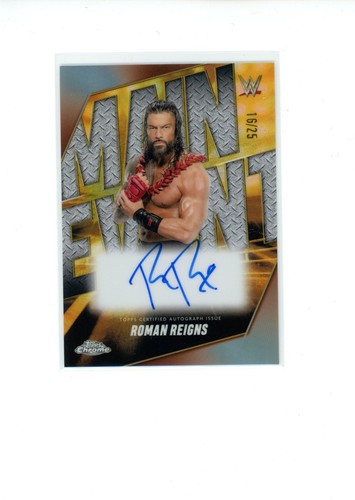 Roman Reigns [Orange Refractor] #MEA-RMR card