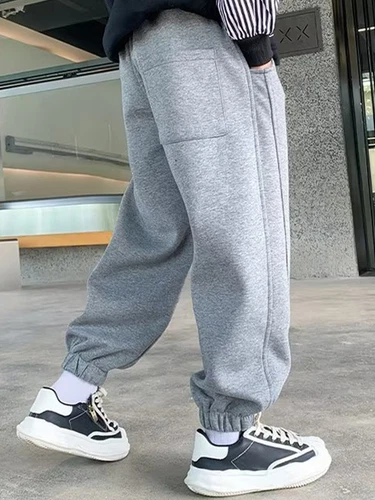 Kids Boys Joggers Baggy Sweatpants Casual Trousers Hiking Pants Picnic Bottoms - Picture 19 of 39