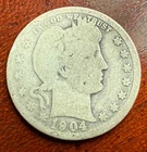 1904-O Barber Quarter Scarce as pictured