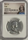 1962 NGC PF68 Proof Franklin Half Dollar 50c 90% Silver Portrait Label