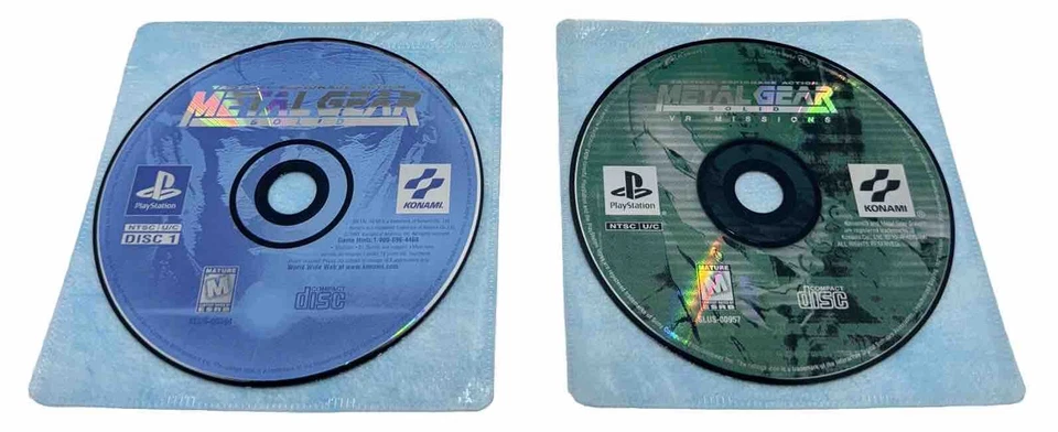 Metal Gear Solid Set 1 + 2 + VR Missions PS1 PS2 Discs w Manuals Reg. Card Read - Image 4 of 4