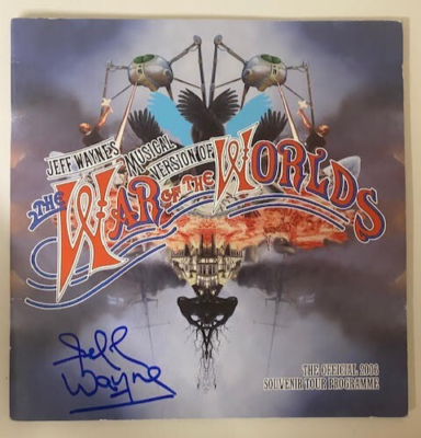 Jeff Wayne ** HAND SIGNED ** War OF The Worlds Tour Programme