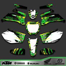 Yamaha yz 250f 450f Graphics Kit - Lime Green & Black Decals 2006 - 2009