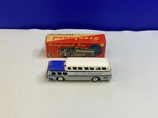 VINTAGE 1950/60'S SSS GREYHOUND SCENIC CRUISER BUS TIN FRICTION TOY W/ BOX