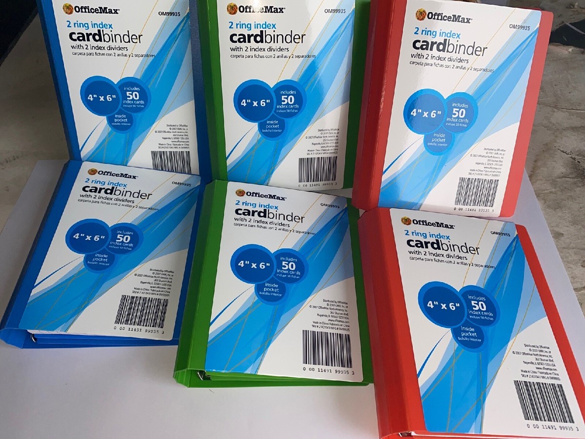 メイ OFFICE MAX POLY INDEX CARD BINDER OM33395 Case Of 6 Binders. | eBay