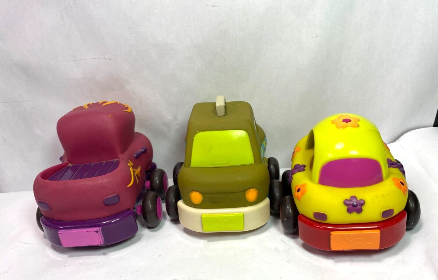 3 Battat B. toy Wheeeels pull back cars clicking noise eBay