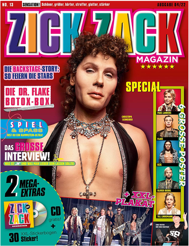 Rammstein - Zick Zack Maxi CD + XXL Plakat + 30 Sticker + 6 Poster 32 Seiten NEU - Bild 2 von 3