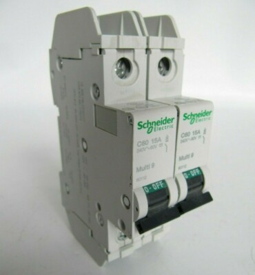 (NEW) Schneider Multi 9 240VAC/60VDC 15Amp Circuit Breaker C6015A 60112