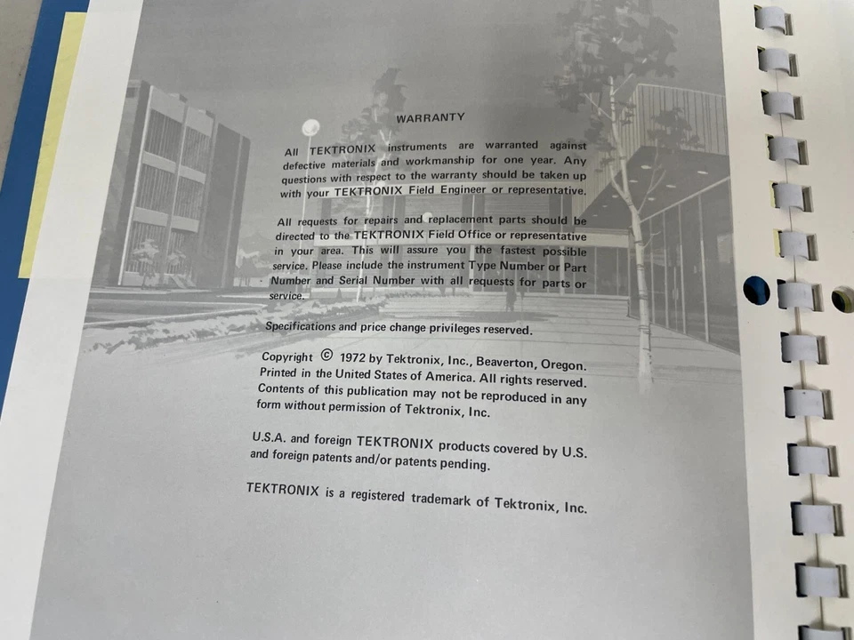 Tektronix TM501 Power Module Manual 070-1304-00 – Original Instruction - Image 4 of 4