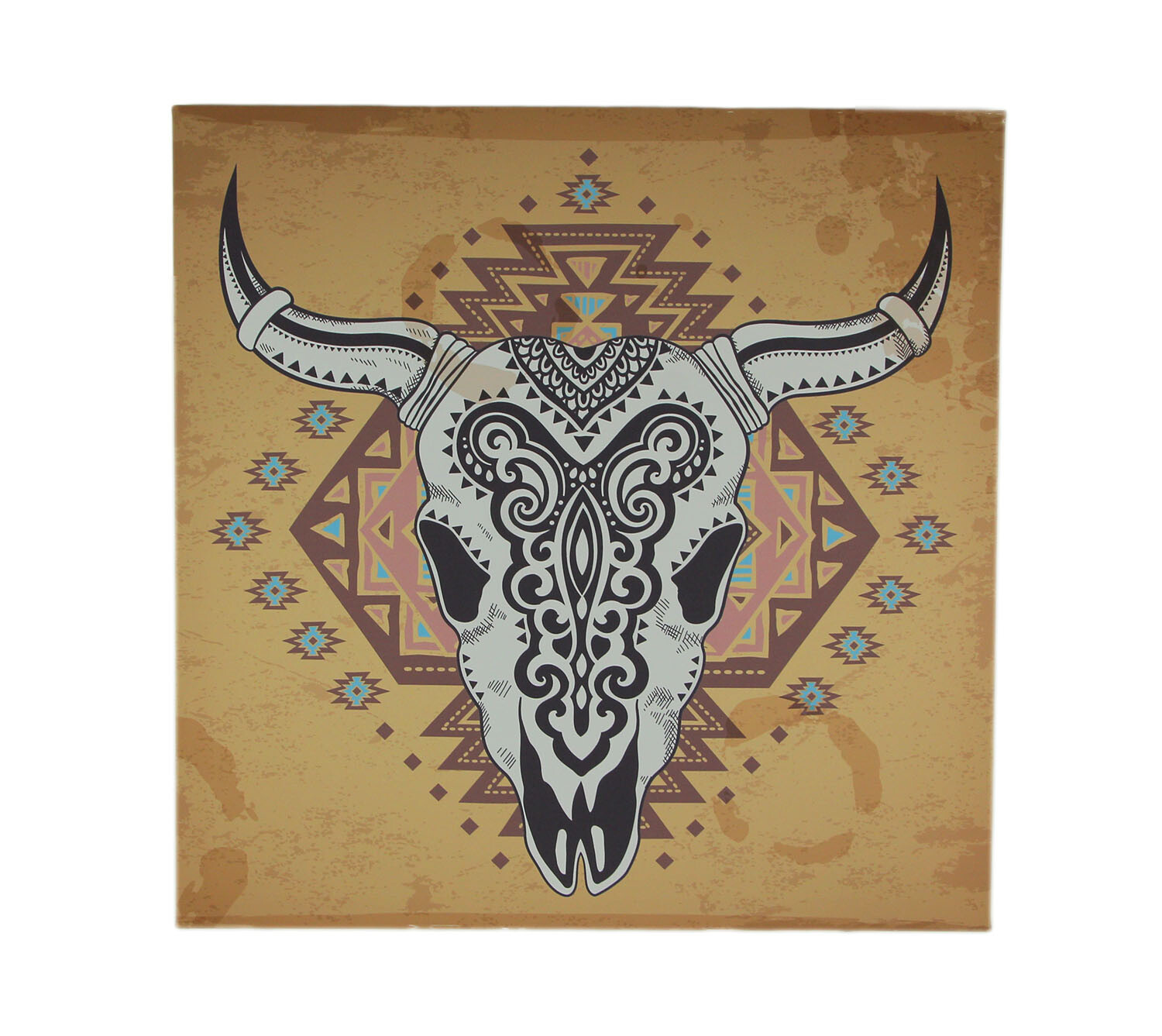 Southwest Steer Skull Santa Fe Style Canvas Print