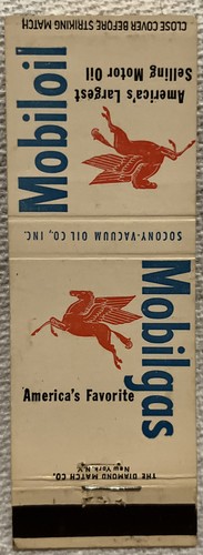 Vintage Matchbook Cover! Foss’s Mobil Station! Bangor, Maine! Oc712 - Picture 2 of 3