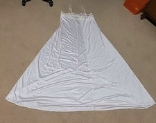 Vtg 70s Jennifer Dale Lt Pink Sheer Silky Nylon Nightgown Lace Sweeping Sz 11