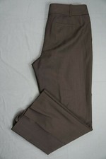 Ann Taylor Petites 'Margo' Stretch Wool Dress Pants, Trousers. Brown Stripe, 8P.