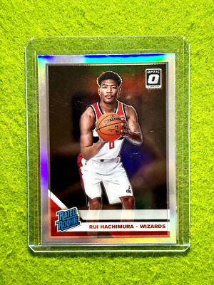 Rui Hachimura HOLO SILVER PRIZM RATED ROOKIE CARD RC  2019 Donruss Optic  LAKERS