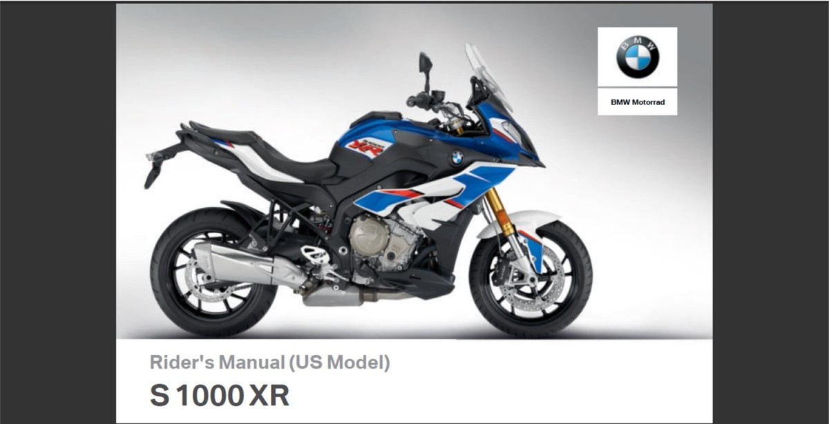 2018 BMW S 1000 XR USA model owner's manual (Reprint) | eBay