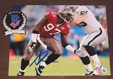 Simeon Rice Super Bowl Signed 8x10 Photo Tampa Bay Buccaneers Beckett Witness N3