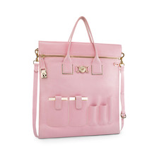 $3150 New Versace Powder Pink Leather Organizer Bag 