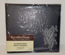 Recollections 12x12 Scrapbook Album Black Top Loading NEW 10 Pages 20 Layouts