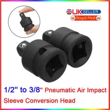 2x Adapter Reducer 1/2'' to 3/8'' Pneumatic Air Impact Sleeve Socket Step Down
