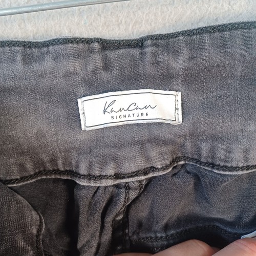 KanCan Signature Girls Black Jeans Size 25 Skye High Skinny Buttons Zip Pockets - Picture 2 of 16