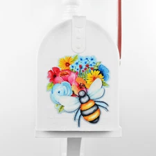 Mailbox Magnet (Partial Cover) Bee Bouquet Florals Mail Box Door Decor