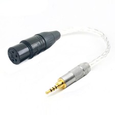7N OCC Silver Plated 2.5mm TRRS Balanced Male to 4pin XLR Female Audio Adapter