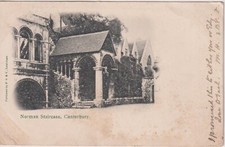 KENT - Norman Staicase Canterbury - Vignette - 1904 Undivided rear