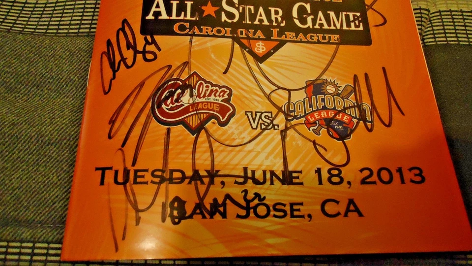 2013 年亲笔签名加州-卡罗来纳联赛全明星节目卢克·杰克逊 — 第 3/4 张图片