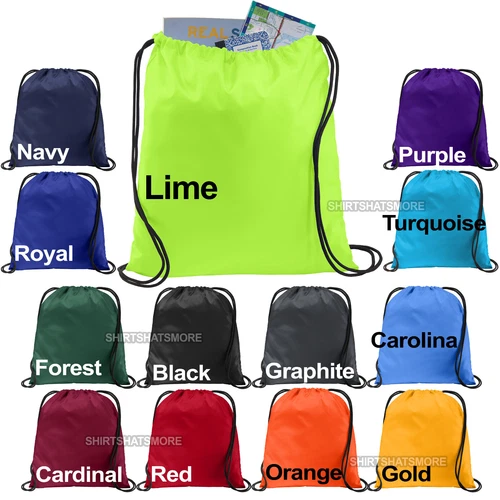 Cinch Pack Backpack Drawstring Bag Football Game Stadium Event Many Colors! NEW!