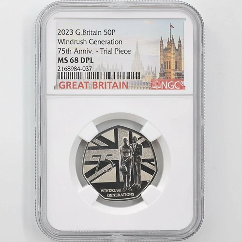 2023Great Britain Windrush Generation Copper-Nickel Coin NGC MS68DPL Trial Piece