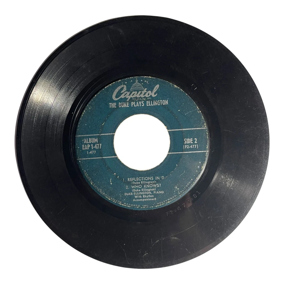 Duke Ellington ‎– The Duke Plays Ellington -Part 1 7" Vinyl 1954 Capitol Records - Image 2 of 2