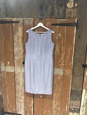 Jacques Vert Lilac Haze Shantung Dress Sleeveless Party Wedding Cocktail UK 14