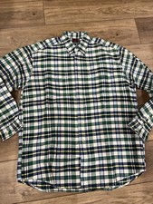 Roper Mens LT Green  Blue Plaid Button Down Long Sleeve VTG Western