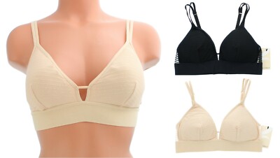 Lively The Busty Stripe Mesh Bralette 42242, Padded Cups, Elastic Band, Stretch