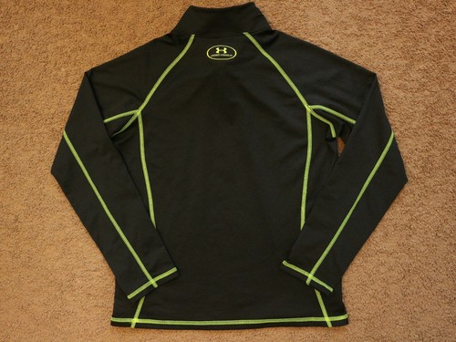 Under Armour Coldgear Boys Black Top Sweatshirt Sz YLG L - Picture 2 of 2