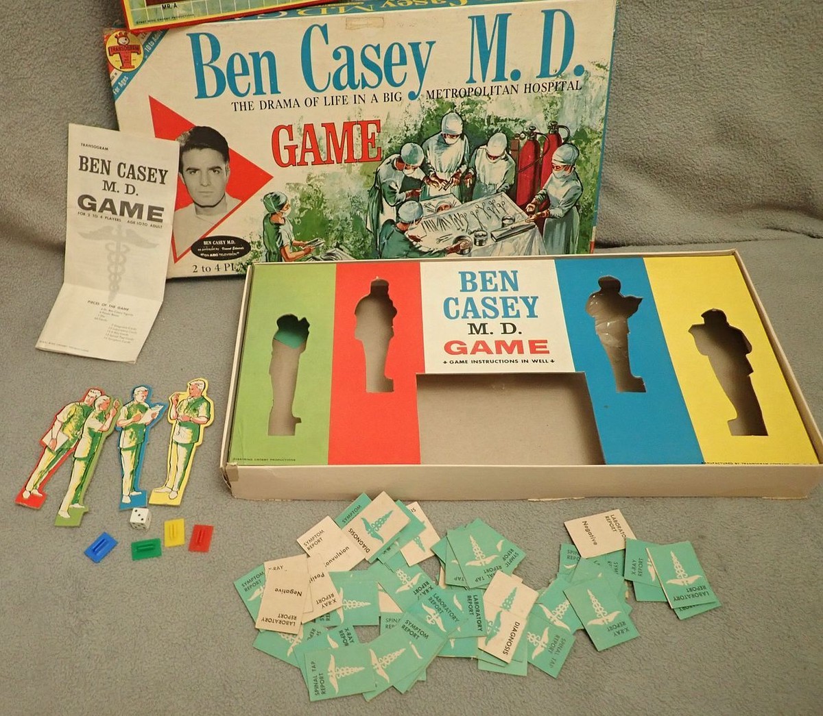 Vintage 1961 Ben Casey MD UNUSED Board Game Bing Crosby Production