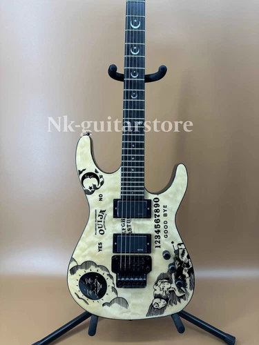 US Warehouse Natural LTD Kirk Hammett Electric Guitar Black Fretboard FR Bridge