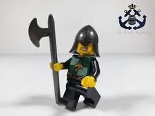 Lego Minifigure Castle Kingdoms Dragon Knight w/ Helmet + Halberd cas439 - 7189