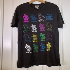 Walt Disney World Various Mickey Mouse Graphic Shirt Sz M