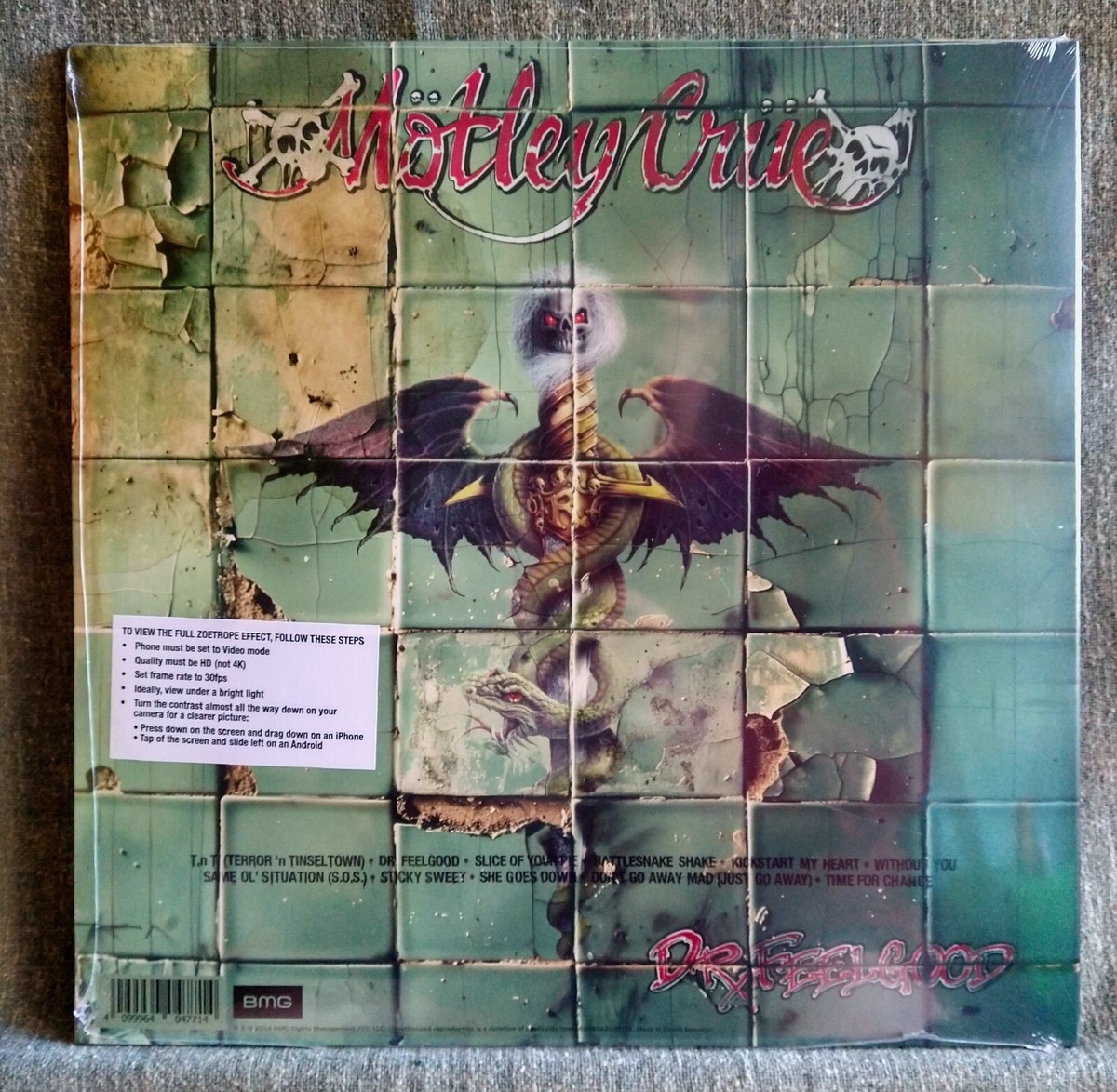 MOTLEY CRUE DR FEELGOOD Vinyl LP NEW! Special ZOETROPE PICTURE