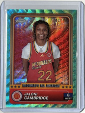 Jaloni Cambridge 2024 Topps Chrome McDonald's #64 Aqua Wave Refractor /199