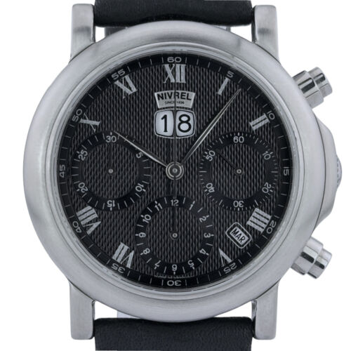 Nivrel Héritage Chrono La Grande Date Men's Wristwatch Automatic Ref. N 580.001 - Picture 2 of 6